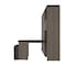 Bestar Orion 118W Full Murphy Bed with Shelving and Fold-Out Desk (119W), Bark Gray & Graphite 116866-000047 - alternate 8